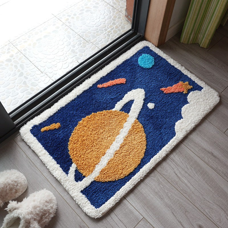 Feblilac Geometric and Space Tufted Bath Mat