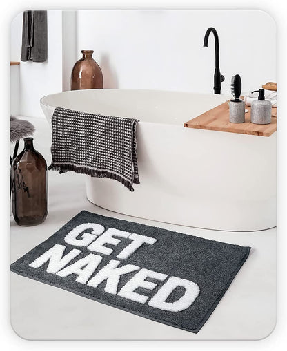 Feblilac Red/Grey Get Naked Bath Mat