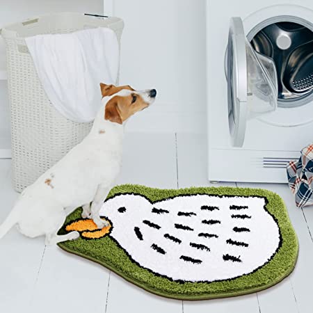 Feblilac Cute White Duck Tufted Bath Mat - view 4