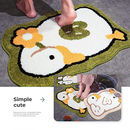 Feblilac Duck Animals Tufted Bath Mat