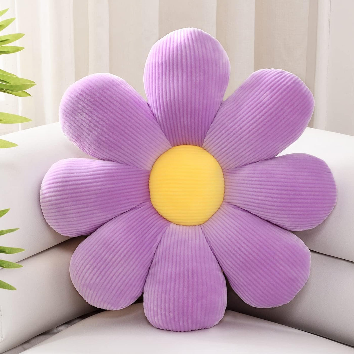 Feblilac Flower Pillow, Flower-Shaped Throw Pillow, Butt Cushion Floor Pillow, Seating Cushion, Cute Room Deco - view 21
