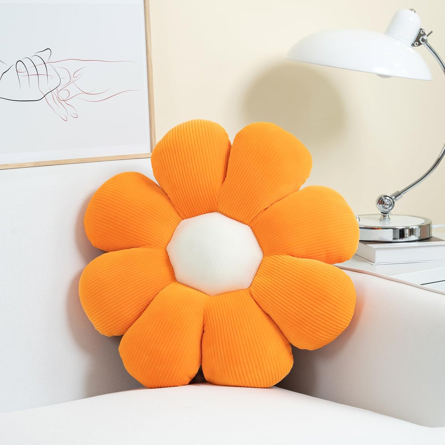 Feblilac Flower Pillow, Flower-Shaped Throw Pillow, Butt Cushion Floor Pillow, Seating Cushion, Cute Room Decor, Plush Pillow for Bedroom Sofa Chair