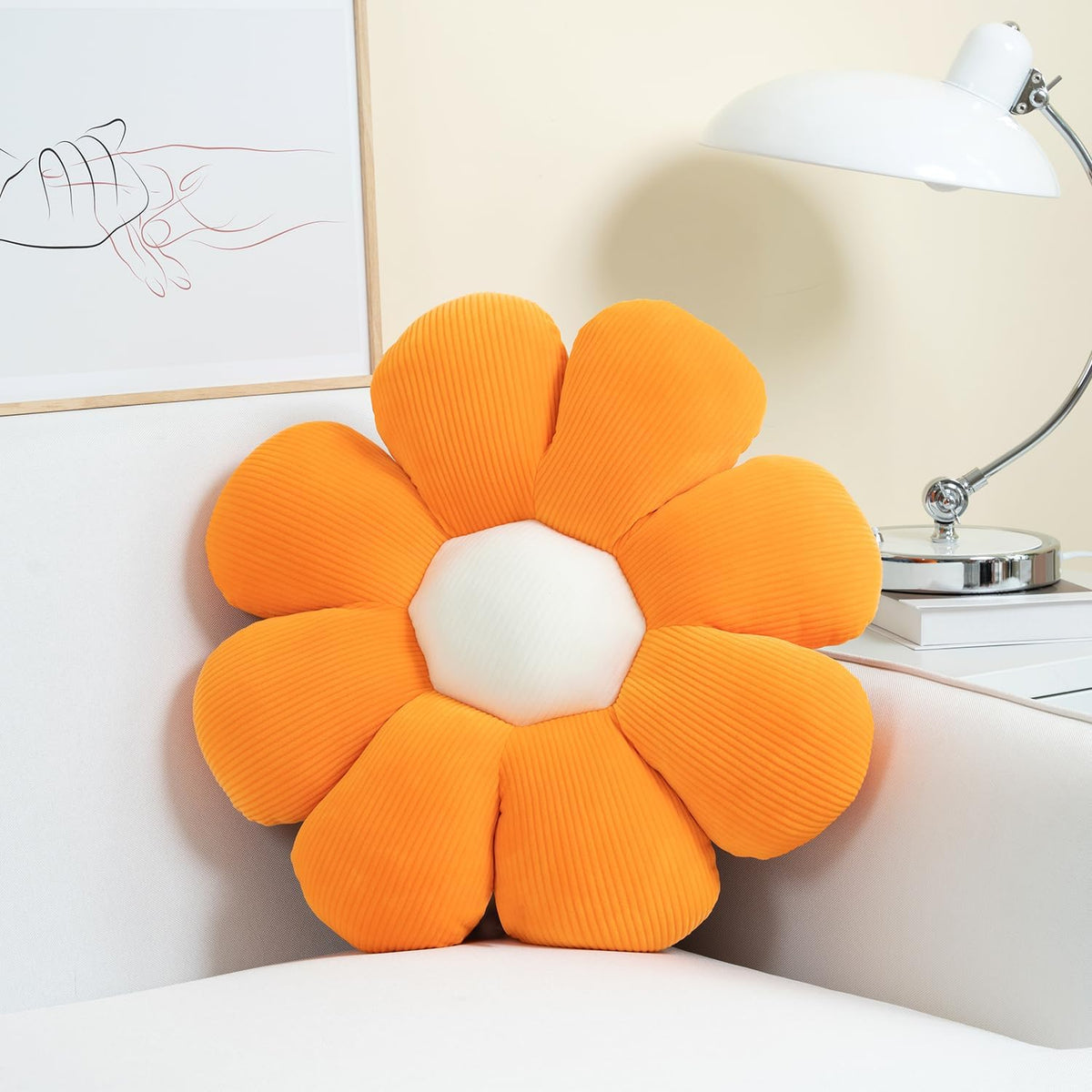 Feblilac Flower Pillow, Flower-Shaped Throw Pillow, Butt Cushion Floor Pillow, Seating Cushion, Cute Room Deco - view 9