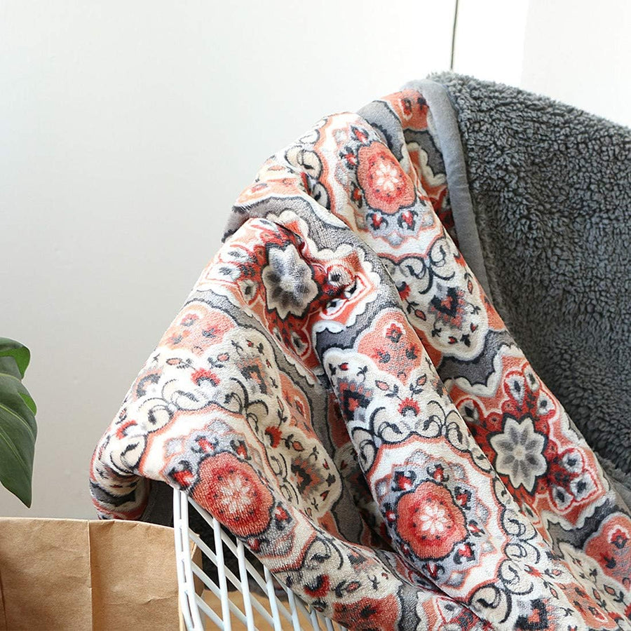 Floral Throw 60'' X 50''- Soft Plush Flannel Throw Blankets for Bed/Couch/Sofa/Office/Camping - view 4