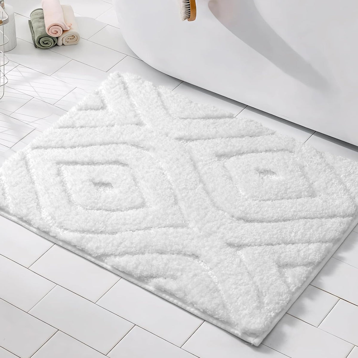 Feblilac Boho Decor Tufted Bath Mat - view 31