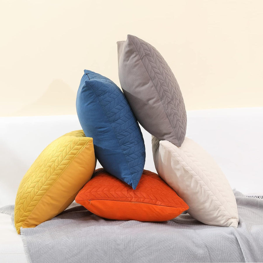Feblilac Set of 2 Decorative Throw Pillow Covers Pillowcases Soft Square Cushion Covers Farmhouse Home Decor S - view 2