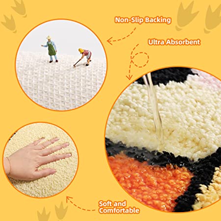 Feblilac Cute Yellow Duck Tufted Bath Mat