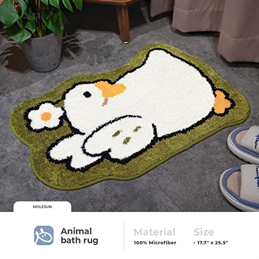 Feblilac Duck Animals Tufted Bath Mat