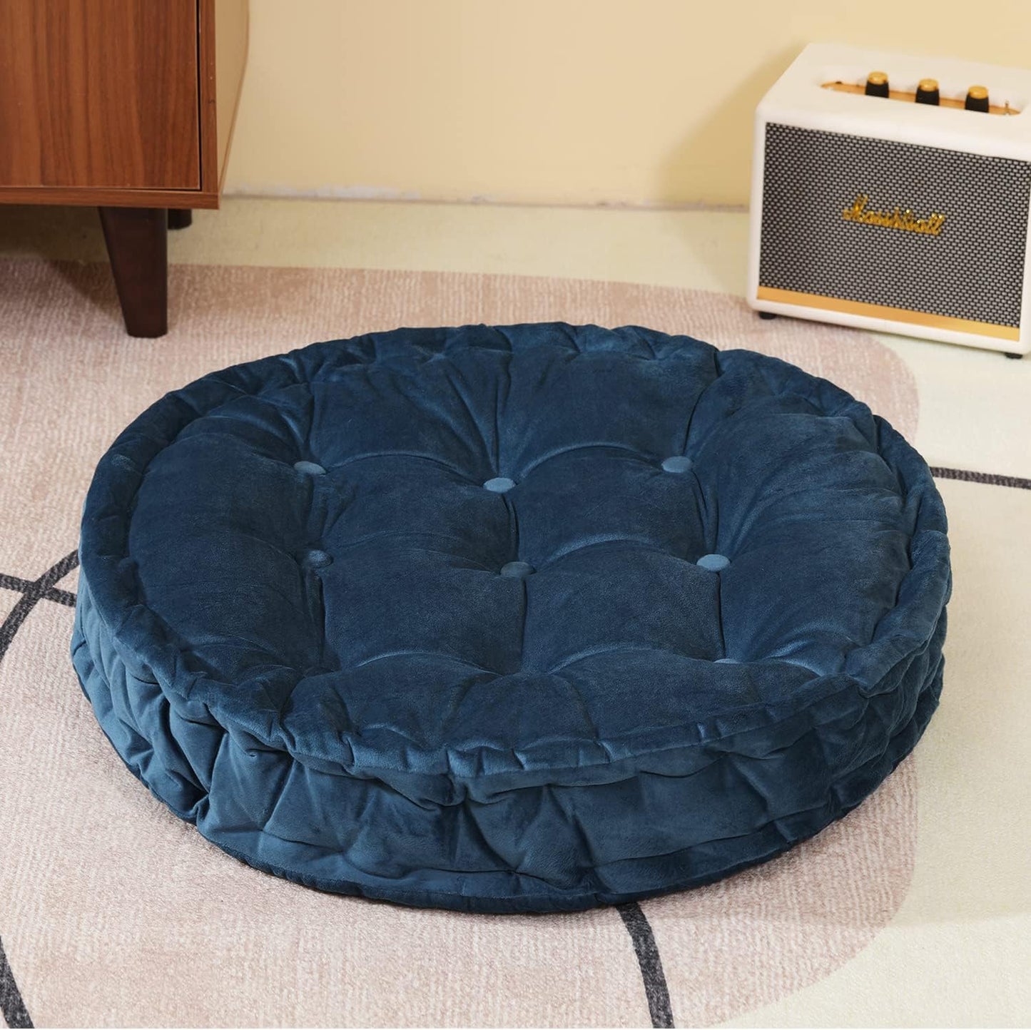 Feblilac Round Floor Pillows,Seating Cushion Floor Pillow Seating for Adults & Kids Bedroom,Thick Meditation Pillows Floor Cushion for Chair Sofa Yoga