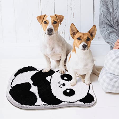 Feblilac Cute Panda Tufted Bath Mat - view 4