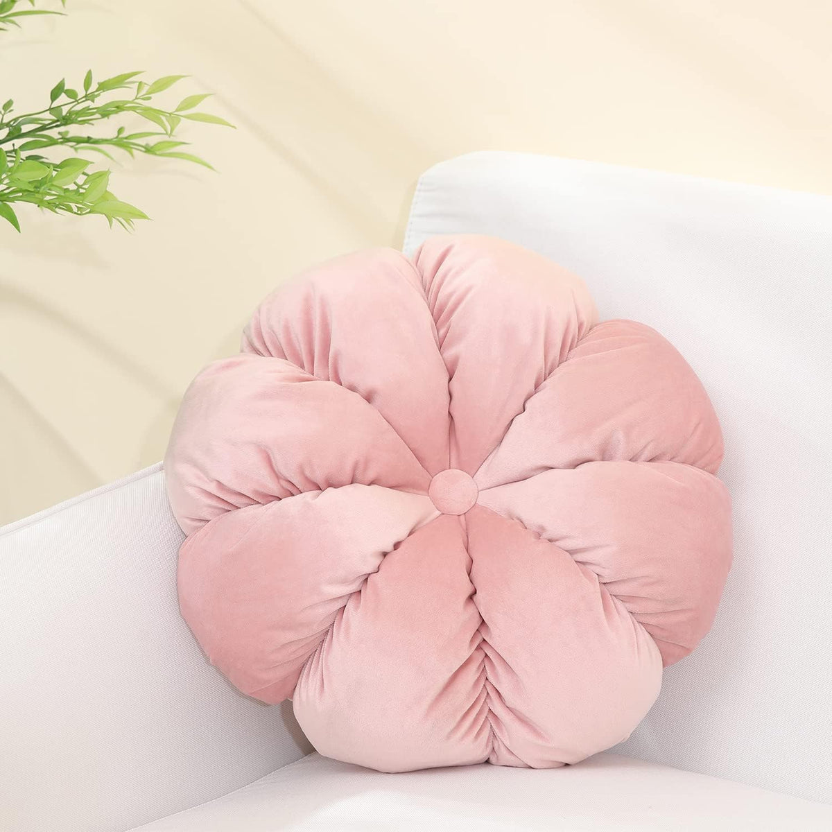 Feblilac Round Throw Pillows for Couch Decorative Throw Pillows,Floor Pillows Velvet Round Seat Cushion for Be - view 9