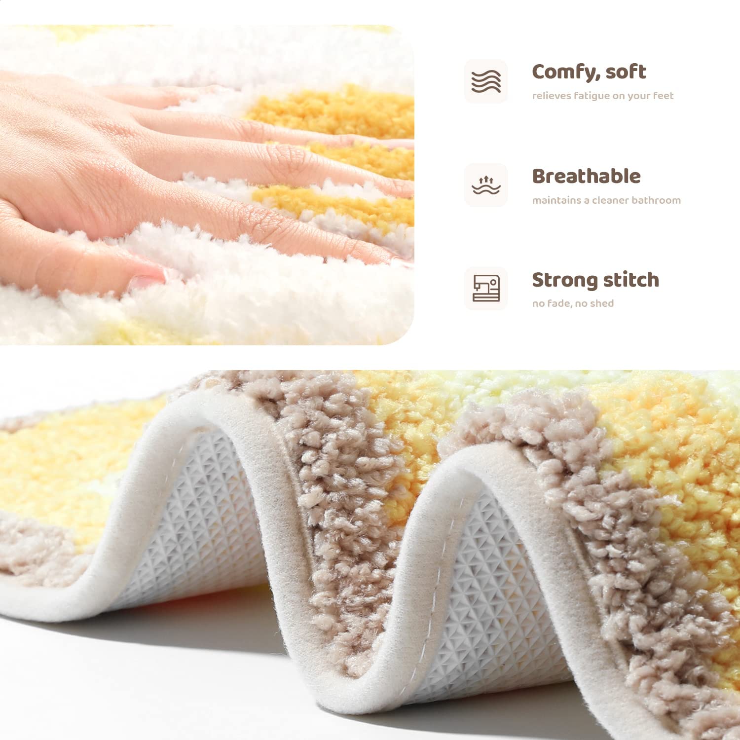Cute Shiba Inu Toast Bath Mat, Soft Bathroom Rug