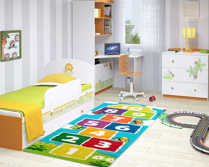 Game Runner Rug for Kids Bedroom Playroom, Children Carpet