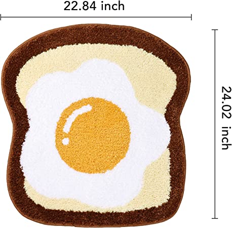 Feblilac Cute Toast Tufted Bath Mat - view 4