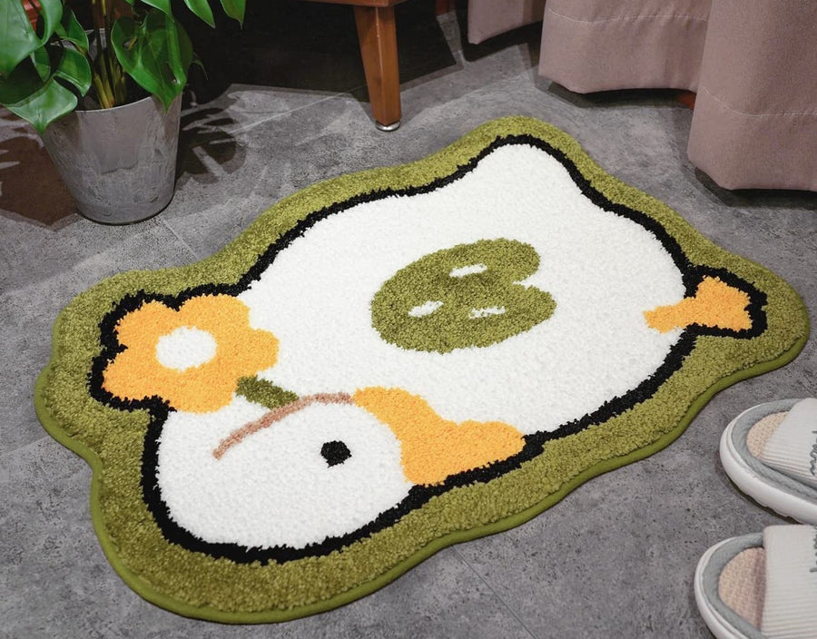 Cute Little Duck and Flower Bath Mat, Soft Shower Rug - view 2
