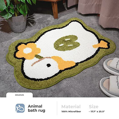 Feblilac Duck Animals Tufted Bath Mat