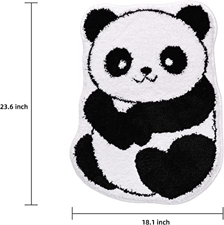 Feblilac Cute Panda Tufted Bath Mat - view 3