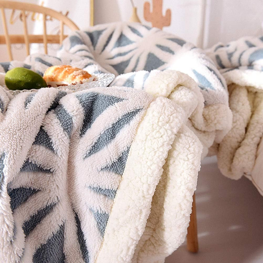 Navy Blue Throw 60'' X 50''- Bohemian Soft Plush Flannel Throw Blankets for Bed/Couch/Sofa/Office/Camping - view 2