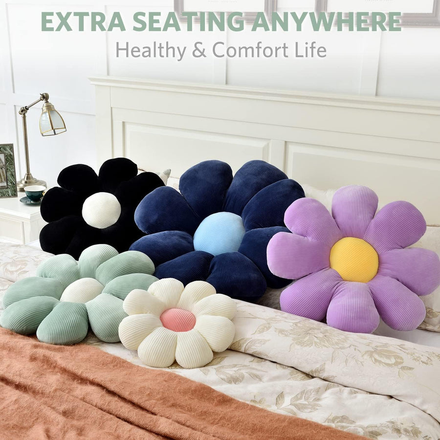 Feblilac Flower Pillow, Flower-Shaped Throw Pillow, Butt Cushion Floor Pillow, Seating Cushion, Cute Room Deco - view 2