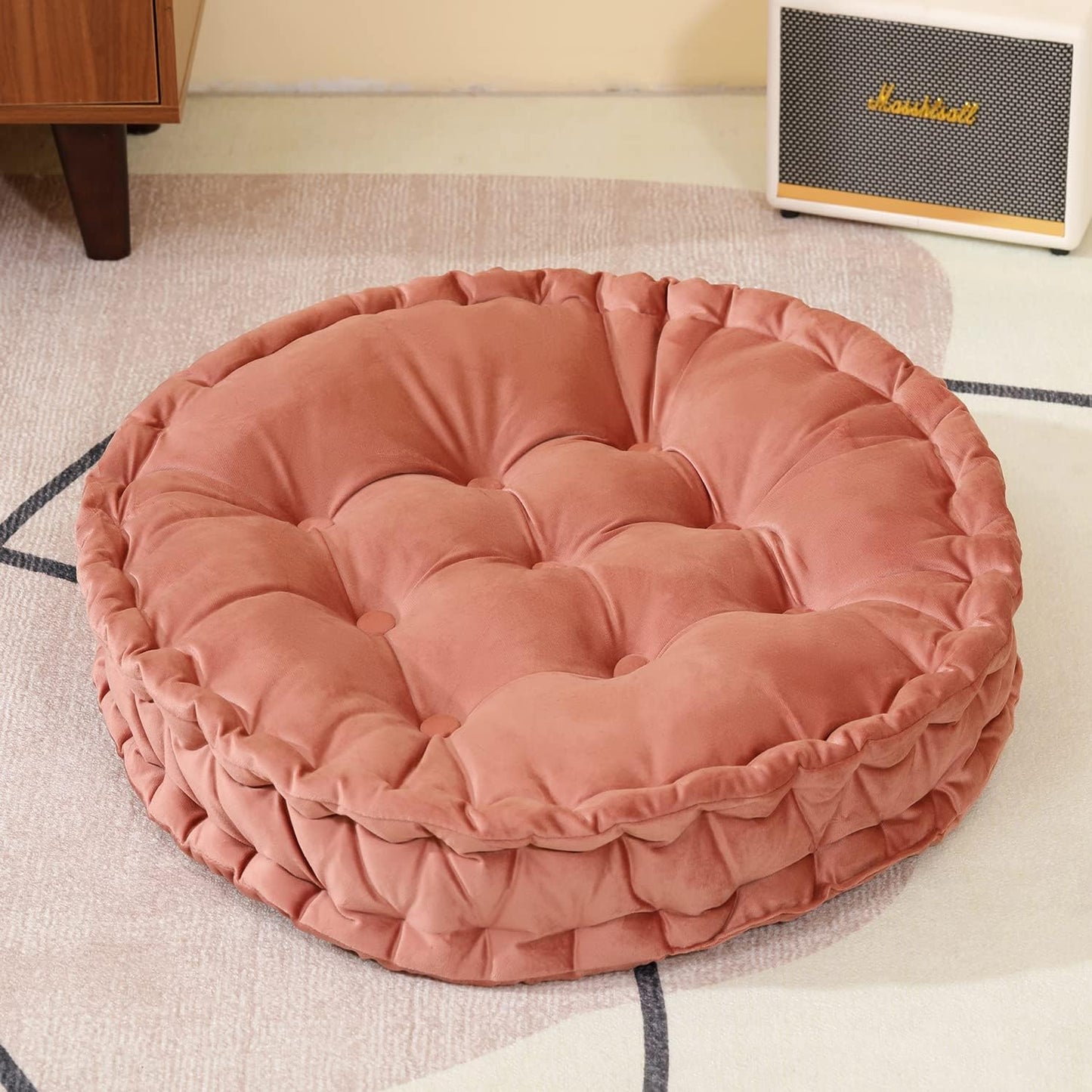 Feblilac Round Floor Pillows,Seating Cushion Floor Pillow Seating for Adults & Kids Bedroom,Thick Meditation Pillows Floor Cushion for Chair Sofa Yoga