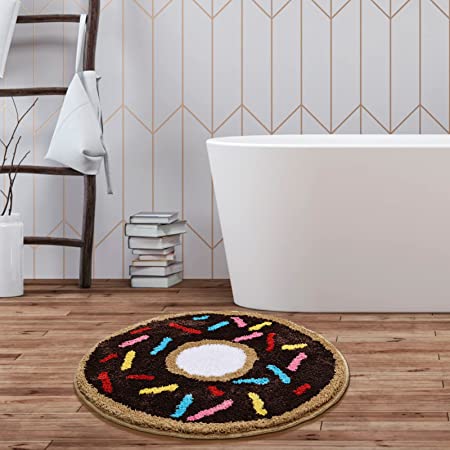 Feblilac Cute Donut Tufted Bath Mat - view 2