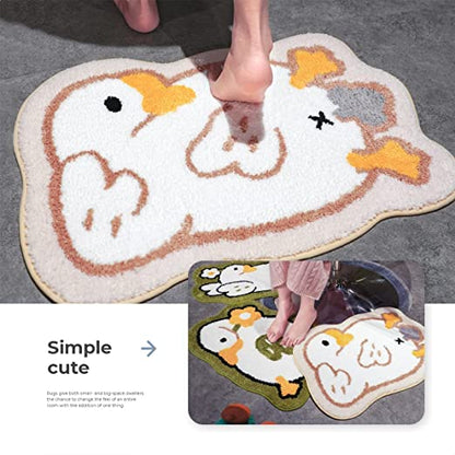 Feblilac Duck Animals Tufted Bath Mat