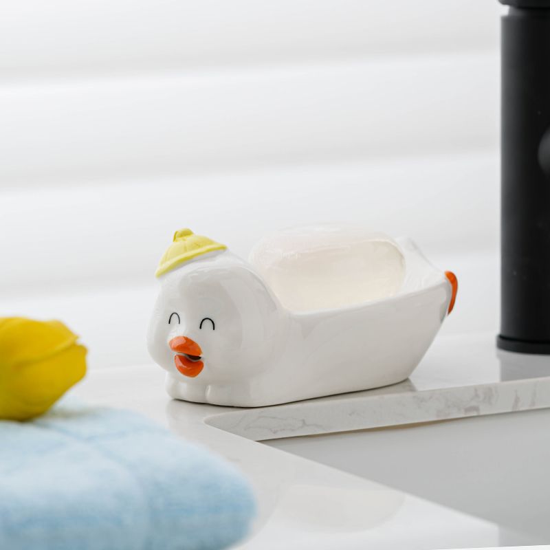 Feblilac Duck Elephant Soap Box for Bathroom - view 3