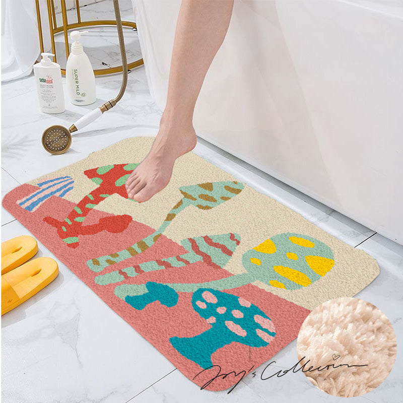 Feblilac Morandi Mushroom Tufted Bath Mat