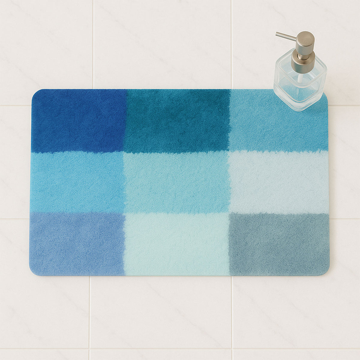 Feblilac Nine Colors Checkerboard Tufted Bath Mat - view 7