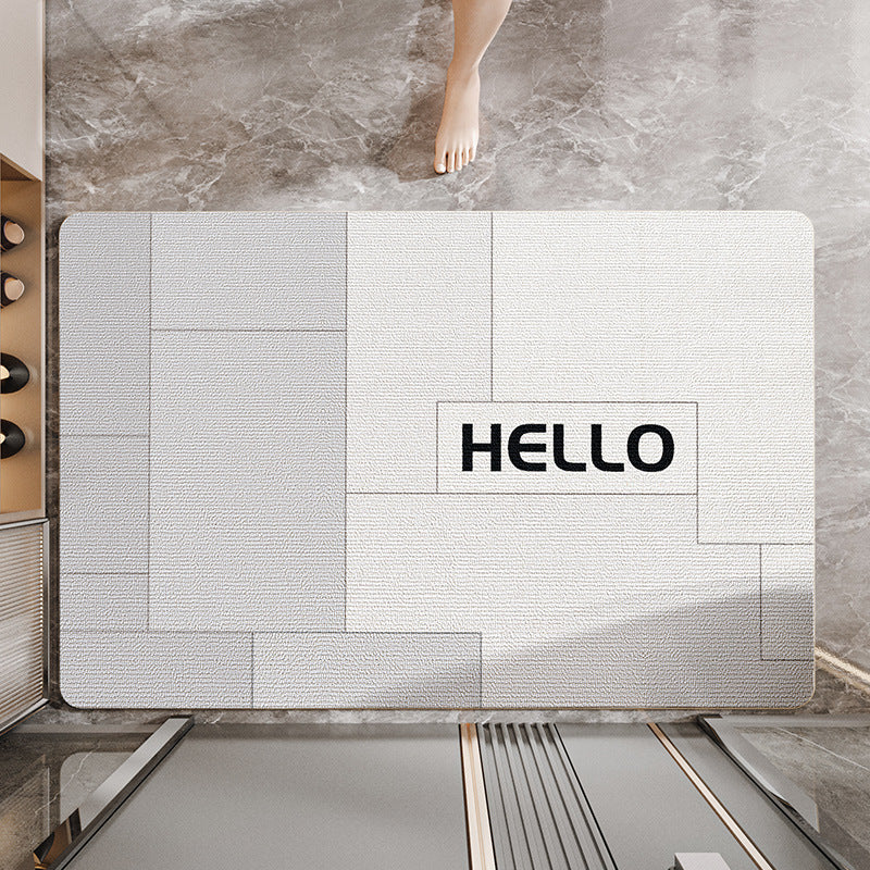 Feblilac Gradient Gray Polyester Door Mat - view 2