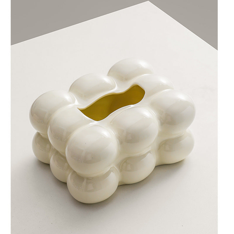 Feblilac Marshmallow Ceramic Tissue Holder