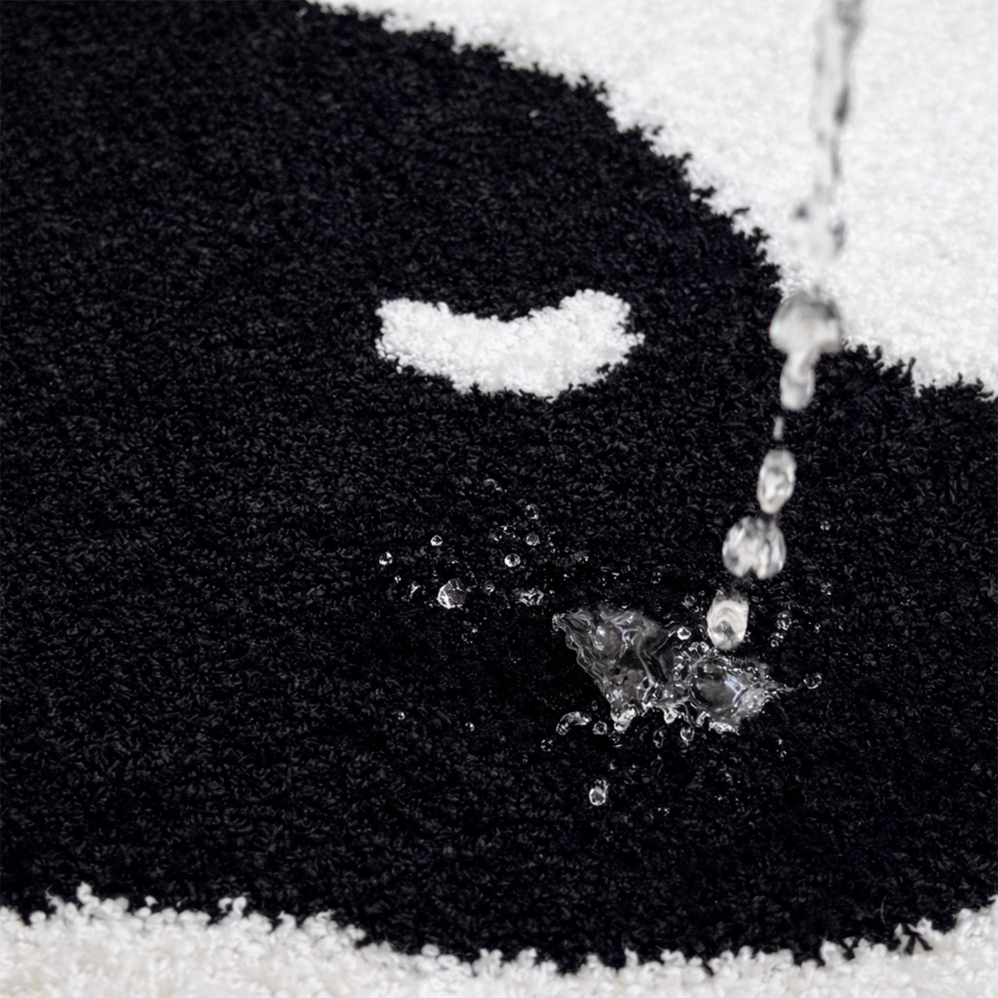 Feblilac Cat Dog Tai Chi Tufted Bath Mat