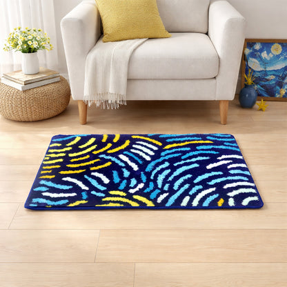 Line of Starry Night Bath Mat, Van Gogh Home Decor