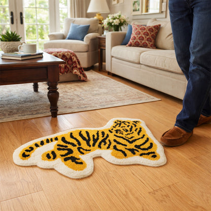 Tiger Bath Mat – Cute Tufted Tiger Rug for Bathroom, Bedroom & Entryway