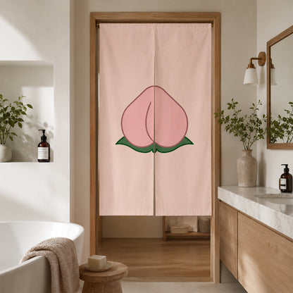 Feblilac Peach Door Curtain | Cute Room Divider Curtain