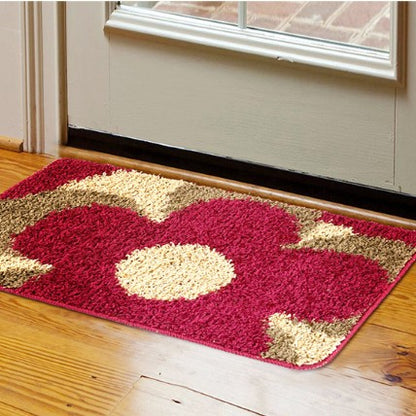 Feblilac Big Flower Tufted Bath Mat