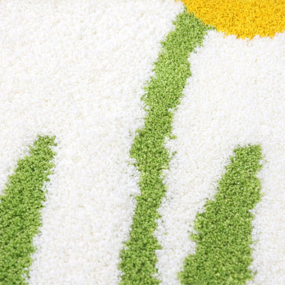 Feblilac Tulip tufted bath mat styled in a cosy bathroom corner