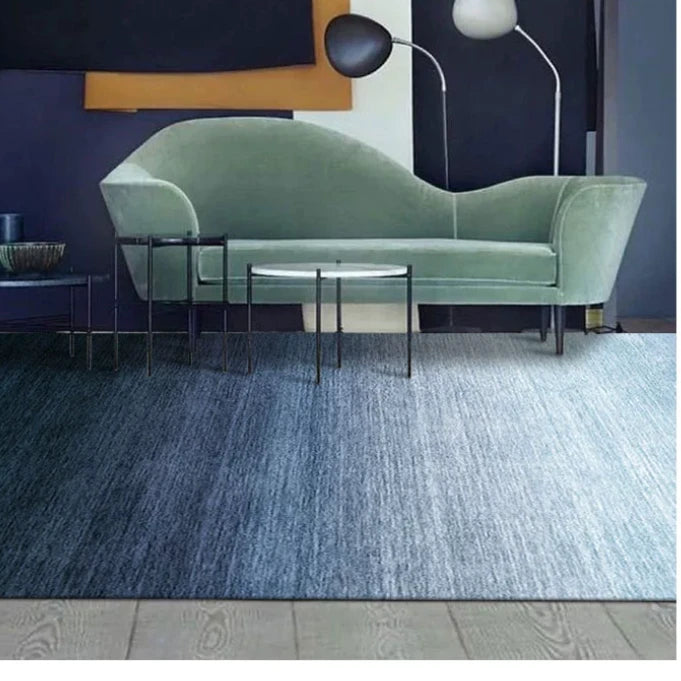 Feblilac Nordic Style Rectangular Simple Gradient Solid Living Room Carpet - view 2