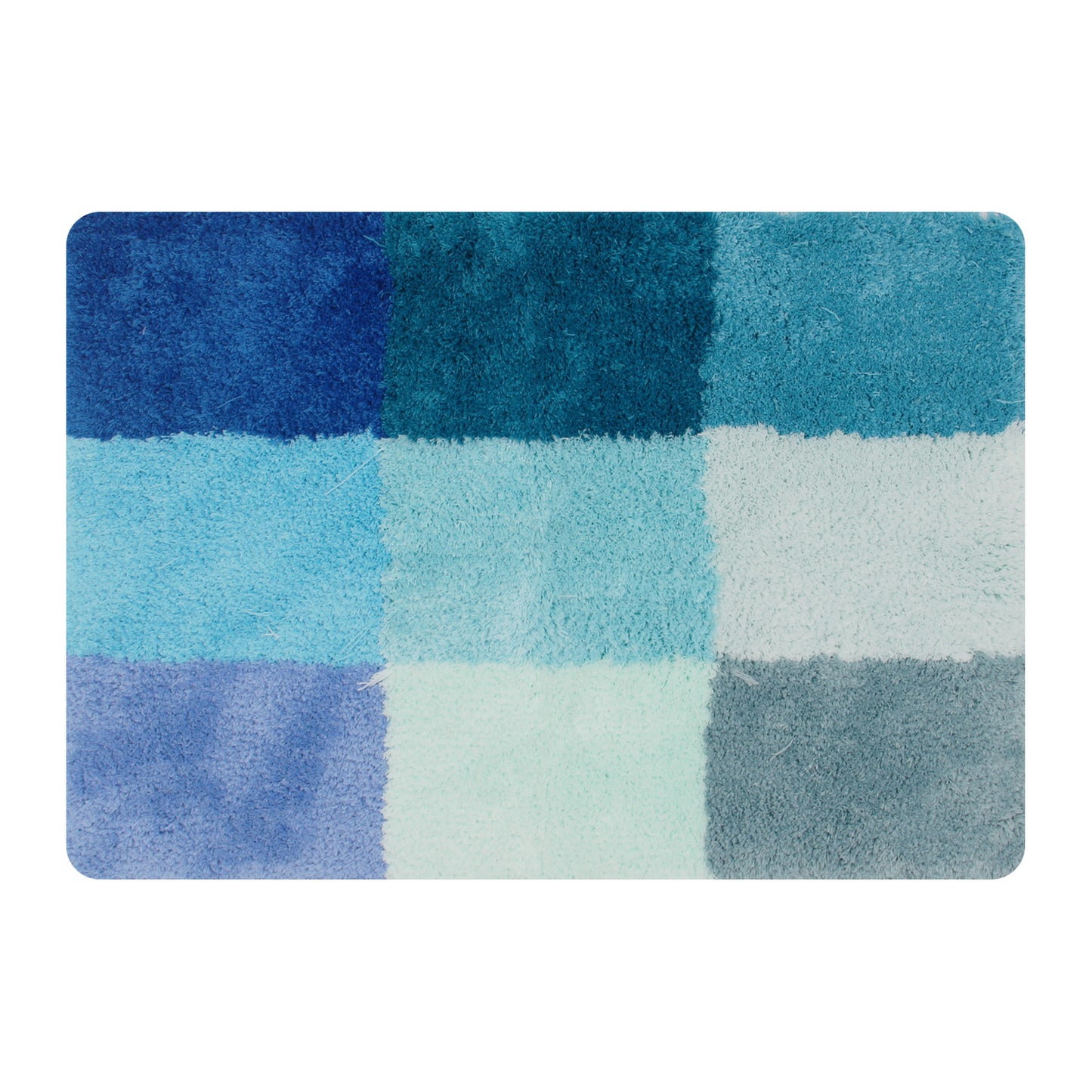 Feblilac Nine Colors Checkerboard Tufted Bath Mat