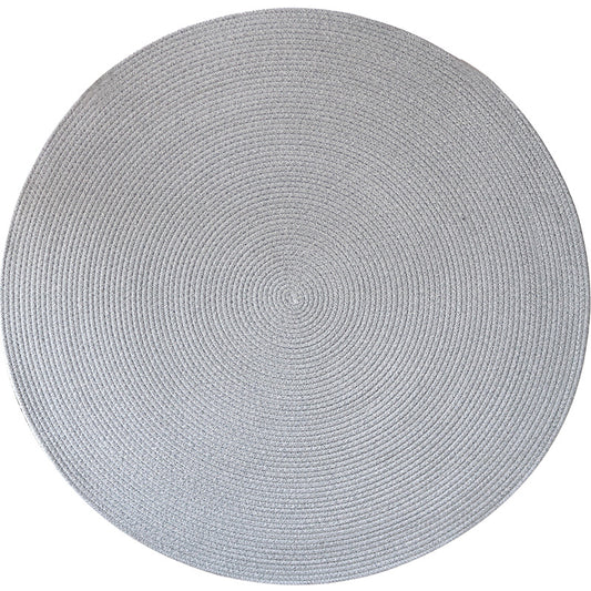 Feblilac Round Light Grey Handmade Cotton Livingroom Carpet Area Rug