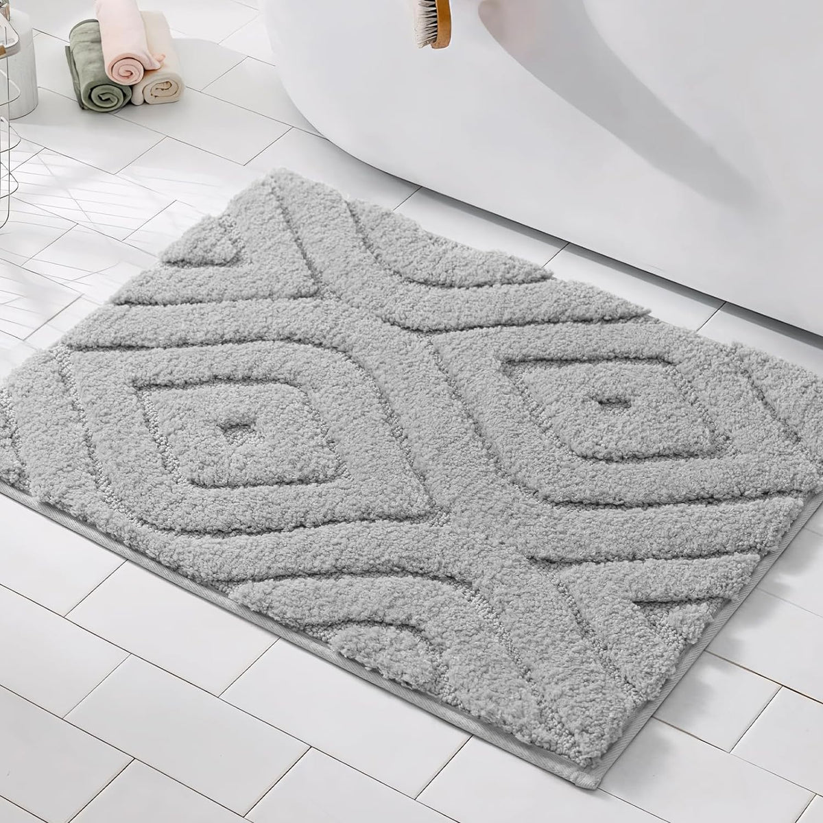 Feblilac Boho Decor Tufted Bath Mat - view 24