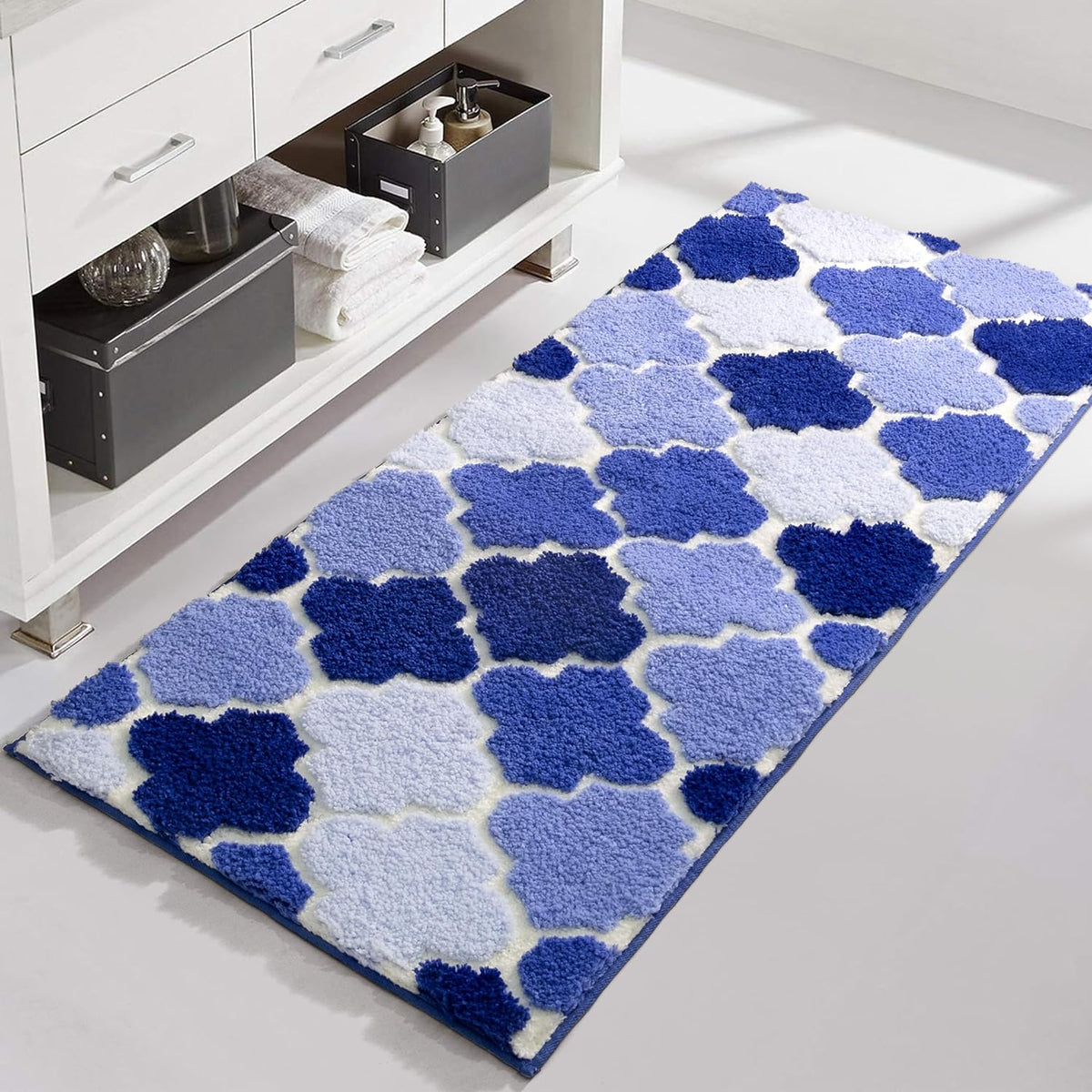 Feblilac Geometric Pattern Tufted Bath Mat - view 17