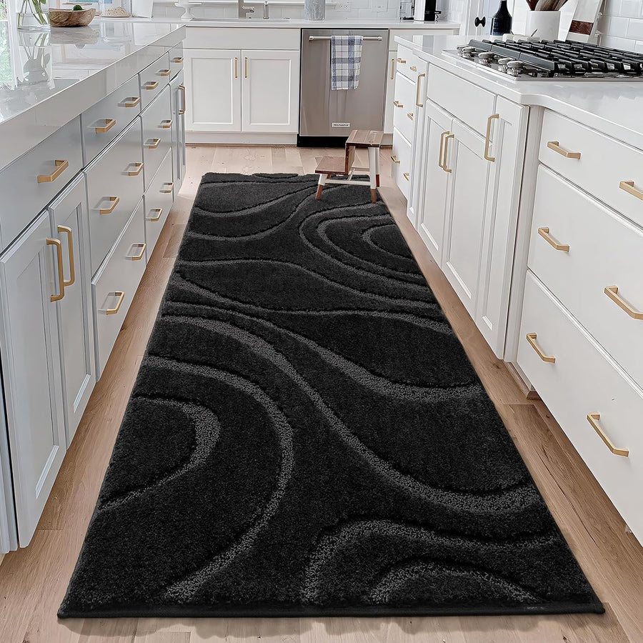 Feblilac Curved Pattern Tufted Bath Mat - view 3