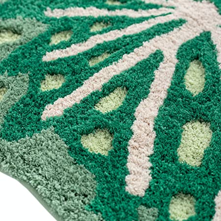 Feblilac Begonia Leaves Tufted Bath Mat - view 4