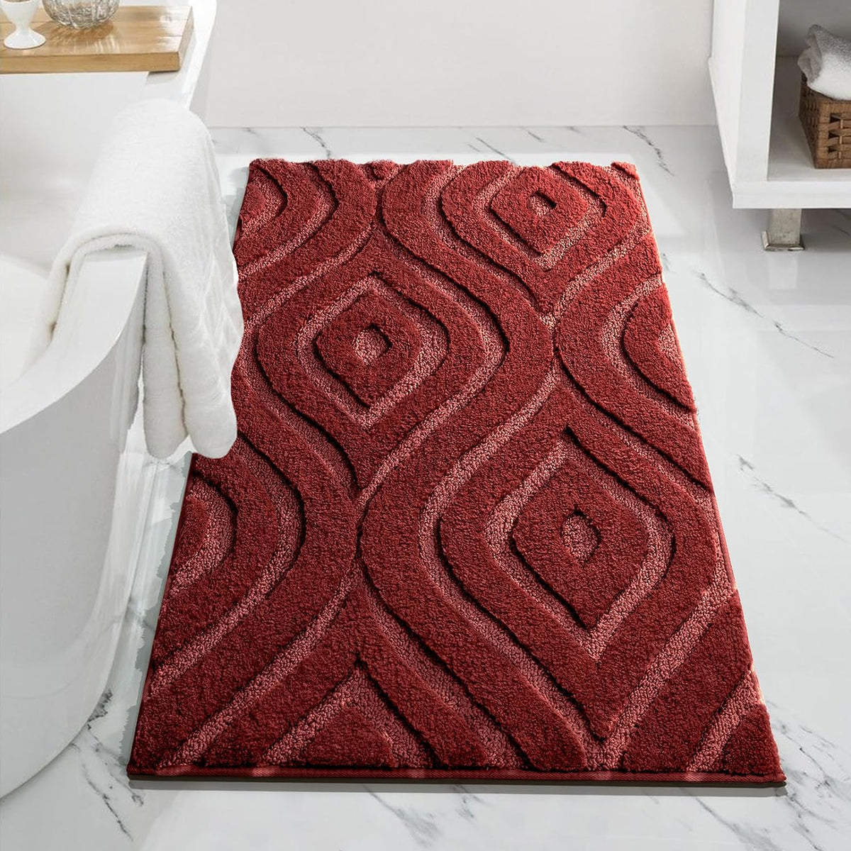 Feblilac Boho Decor Tufted Bath Mat - view 30