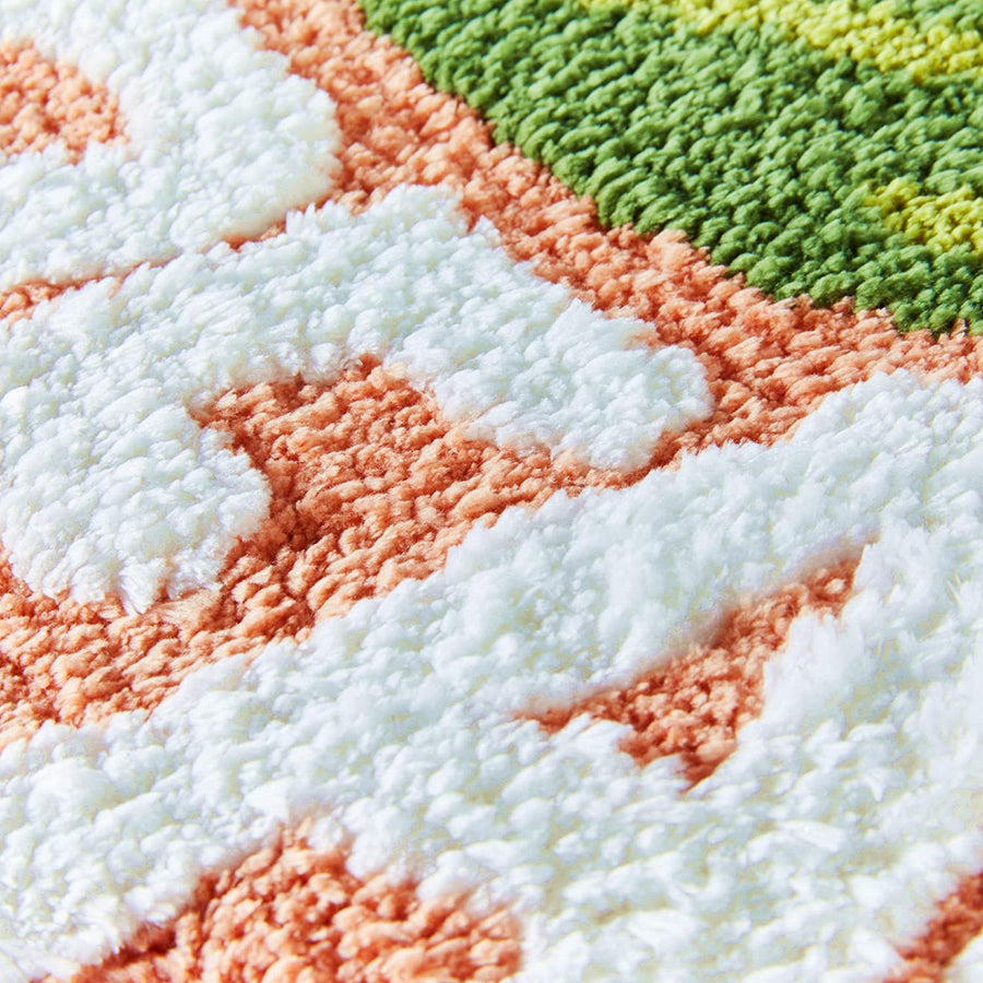 Feblilac Peach Clean Bath Mat, Bathroom Rug, Cute Home Decor - view 3
