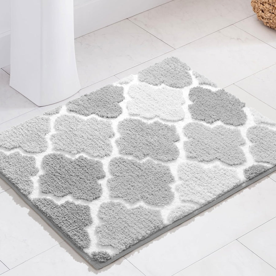 Feblilac Geometric Pattern Tufted Bath Mat
