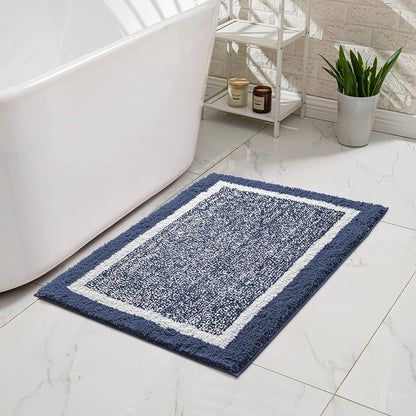 Feblilac Geometric Checkerboard Tufted Bathmat