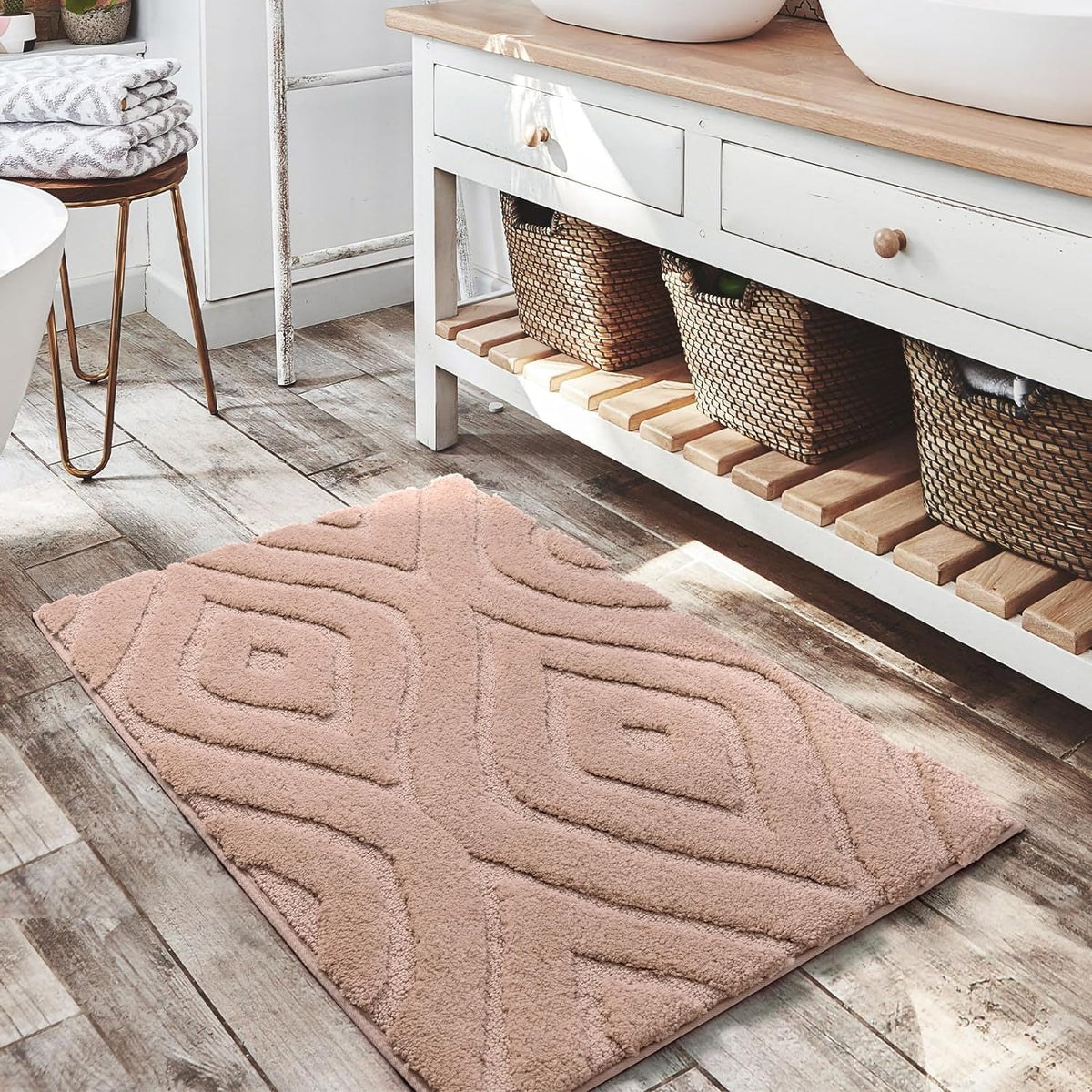 Feblilac Boho Decor Tufted Bath Mat - view 28