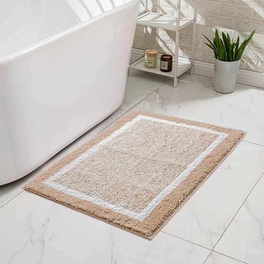 Feblilac Geometric Checkerboard Tufted Bathmat